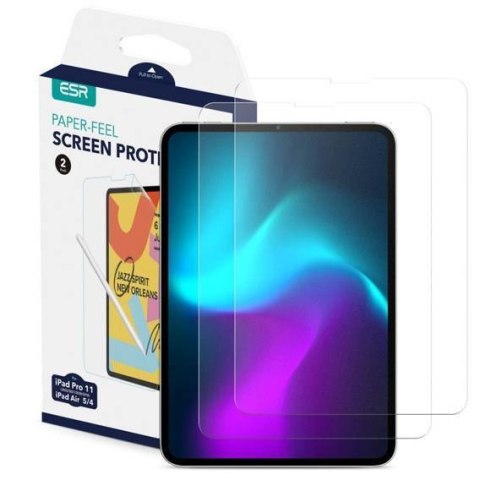 Folia Ochronna IPAD AIR 10.9 4 / 5 / 2020-2022 / PRO 11 2 / 3 / 4 / 2020-2022 ESR Paper Feel V1 2-pack Matte Clear