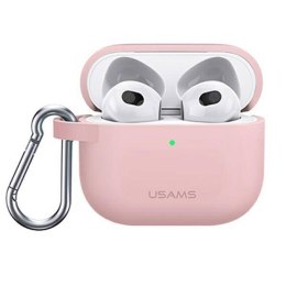 Etui APPLE AIRPODS 3 USAMS Case Silicon (BH741AP03) różowe