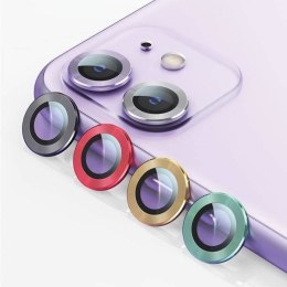 Szkło Hartowane na Aparat IPHONE 11 PRO MAX USAMS Camera Lens Glass Metal Ring srebrne