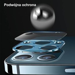 Szkło Hartowane na Aparat IPHONE 12 MINI USAMS Camera Lens Glass Metal czerwone