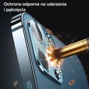 Szkło Hartowane na Aparat IPHONE 12 PRO USAMS Camera Lens Glass Metal srebrne