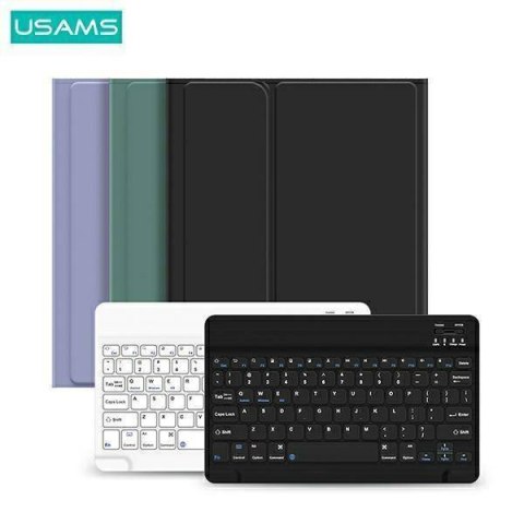 Etui APPLE IPAD 9.7 (2gen / 3gen / 4gen / 5gen / 6gen) USAMS Winro Keyboard biała klawiatura (IPO97YRXX02) zielone