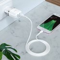 Ładowarka Sieciowa 2,4A 2xUSB + Kabel 1m USB Typ C Hoco N4 Smart Dual USB USB-C biała