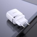 Ładowarka Sieciowa 2,4A 2xUSB + Kabel 1m USB Typ C Hoco N4 Smart Dual USB USB-C biała