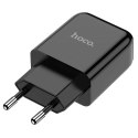 Ładowarka Sieciowa 2.1A 1xUSB + Kabel Micro USB 1m HOCO N2 czarna