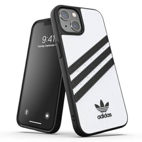 Oryginalne Etui IPHONE 13 Adidas OR Moulded Case PU biało-czarne