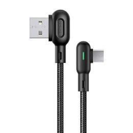 USAMS Kabel kątowy U57 MicroUSB 1,2m 2A czarny/black SJ458USB01 (US-SJ458)