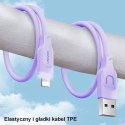 USAMS Kabel lightning Fast Charging 2,4A Lithe Series 1,2m purpurowy/purple SJ565USB03 (US-SJ565)