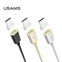 USAMS Kabel magnetyczny U-Link USB-C 1,2m 2A złoty/gold pleciony TCLD03 (US-SJ143) Fast Charge