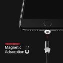 USAMS Kabel magnetyczny U-Sure microUSB 1m 2.1A pleciony czarny/black SJ294USB01 (US-SJ294)