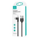 USAMS Kabel pleciony obrotowy U60 2A Lightning czarny/black 1m SJ476USB01 (US-SJ476)