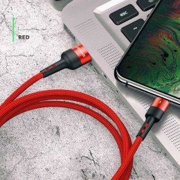 USAMS Kabel pleciony U26 USB-C 1m 1szt. for set 3A Fast Charging czerwony/red SJ313TC02 (US-SJ313)