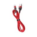 USAMS Kabel pleciony U26 microUSB 1m 1szt. for set 2A Fast Charging czerwony/red SJ312MC02 (US-SJ312)