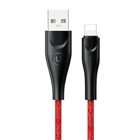 USAMS Kabel pleciony U41 lightning 2m 2A czerwony/red SJ394USB02 (US-SJ394) Fast Charge