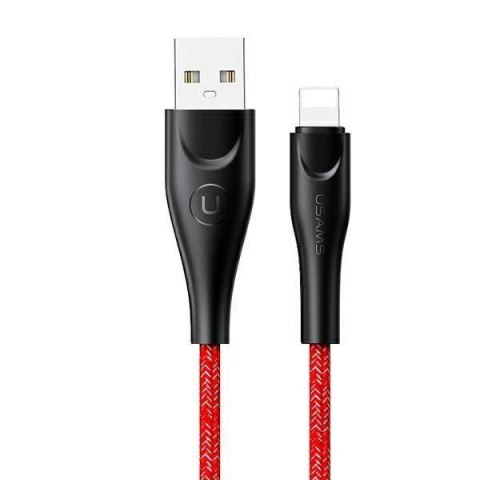 USAMS Kabel pleciony U41 lightning 3m 2A czerwony/red SJ397USB02 (US-SJ397) Fast Charge