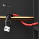 USAMS Kabel pleciony U41 lightning 3m 2A czerwony/red SJ397USB02 (US-SJ397) Fast Charge