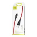 USAMS Kabel pleciony U41 lightning 3m 2A czerwony/red SJ397USB02 (US-SJ397) Fast Charge