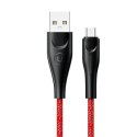 USAMS Kabel pleciony U41 microUSB 1m 2A czerwony/red SJ393USB02 (US-SJ393) Fast Charge