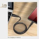 USAMS Kabel pleciony U41 microUSB 1m 2A czerwony/red SJ393USB02 (US-SJ393) Fast Charge