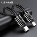 USAMS Kabel pleciony U42 USB-C na Lightn ing 30W PD Fast Charge 1.2m czarny/black SJ401USB01 (US-SJ401)