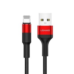 USAMS Kabel pleciony U5 2A lightning czerwony/red 1,2m SJ220IP02 (US-SJ220)