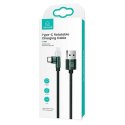 USAMS Kabel pleciony obrotowy U60 2A USB-C zielony/green 1m SJ477USB02 (US-SJ477)