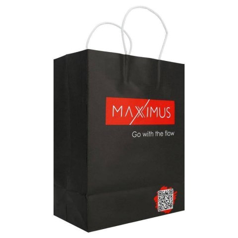 TORBA PAPIEROWA MAXXIMUS BLACK / CZARNA, 21*11*27cm