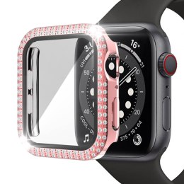 Etui do APPLE WATCH 4 / 5 / 6 / SE (40MM) Diamond Bumper różowe