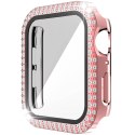 Etui do APPLE WATCH 4 / 5 / 6 / SE (40MM) Diamond Bumper różowe