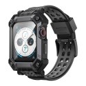 Etui + Szkło Hartowane APPLE WATCH 4 / 5 / 6 / 7 / 8 / SE ( 44 / 45 MM) Supcase Unicorn Beetle Pro & Tempered Glass czarne