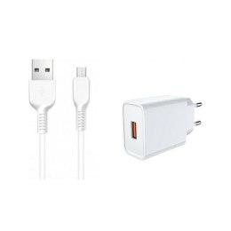 Ładowarka Sieciowa 22,5W USB 3.0 + Kabel USB - Micro USB Jellico C7 białe