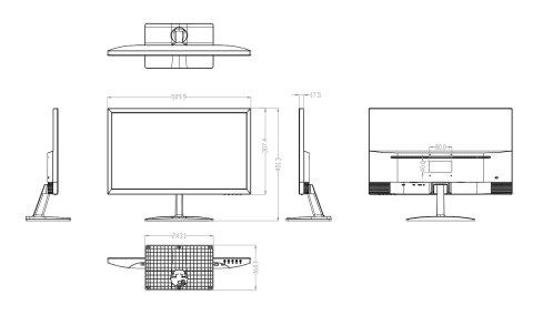 MONITOR DAHUA LM22-L200 + GRATIS UCHWYT