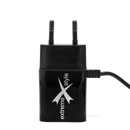 Ładowarka sieciowa AMPERE MICRO USB+USB 2.1A czarna ATCMU21B