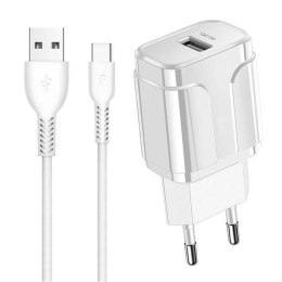 Ładowarka Sieciowa 18W 3A QC3.0 + Kabel USB Typ C Extreme Ampere ATCU3QC30W+CC USB-C Quick Charge 3.0 biały