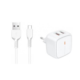 Ładowarka Sieciowa 2.4A 2x USB + Kabel USB - Micro USB Jellico C2 białe