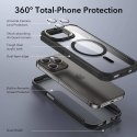 Etui APPLE IPHONE 15 PRO MAX ESR Armor Tough Kickstand Halolock MagSafe transparentne czarne