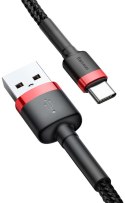 KABEL USB-A / USB-C Baseus Cafule CATKLF-A91 50cm 3A QC 3.0 CZARNO-CZERWONY W OPLOCIE