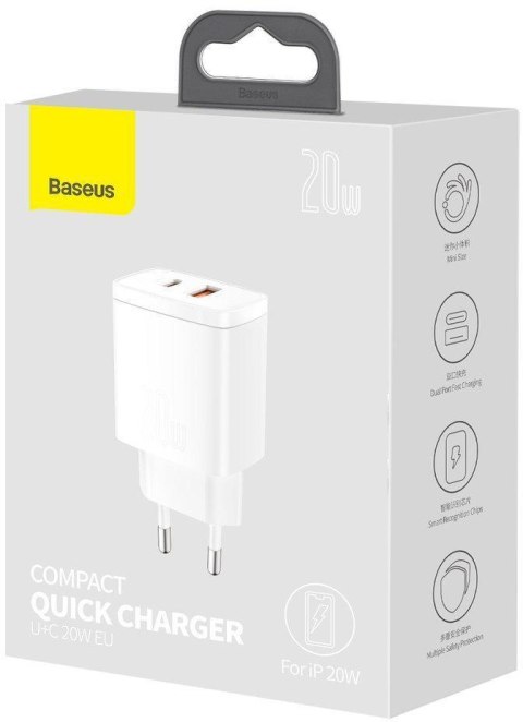 ŁADOWARKA SIECIOWA Baseus Compact Quick Charger CCXJ-B02 20W 1x 1x 3.0 QC