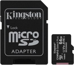 Karta pamięci microSD Kingston Canvas Select Plus microSDHC C10 UHS-I 64GB