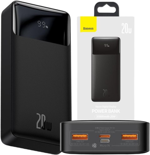 Powerbank Baseus Bipow Digital Display PPBD050501 20000mAh 20W PD QC 3.0 1x