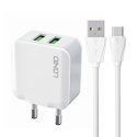 Ładowarka sieciowa LDNIO A2201 2USB + kabel USB-C