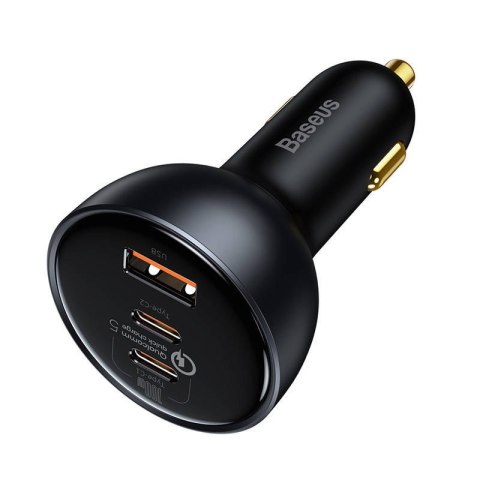 Ładowarka samochodowa Baseus Qualcomm, USB, 2x USB-C, 160W (szara)