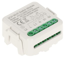 PODWÓJNY INTELIGENTNY STEROWNIK OŚWIETLENIA LED ATLO-SW2-TUYA Wi-Fi, Tuya
