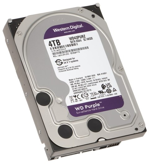 DYSK DO REJESTRATORA HDD-WD43PURZ 4TB 24/7 WESTERN DIGITAL