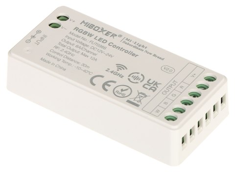 STEROWNIK OŚWIETLENIA LED LED-RGBW-WC/RF2 2.4 GHz, RGBW 12 ... 24 V DC MiBOXER / Mi-Light