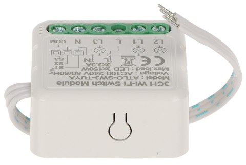 POTRÓJNY INTELIGENTNY STEROWNIK OŚWIETLENIA LED ATLO-SW3-TUYA Wi-Fi, Tuya