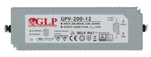 ZASILACZ IMPULSOWY 12V/16A/GPV