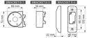 KORPUS MODUŁOWEGO UCHWYTU DO CZUJEK RUCHU BRACKET-E-1-GY SATEL