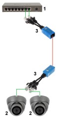 ADAPTER AD-UTP/R 2x RJ45 / 1x RJ45