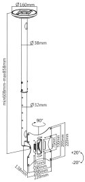 UCHWYT SUFITOWY MONITORA MC-504B MACLEAN